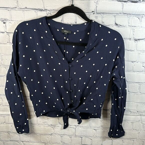 🌼 Rails Navy and White Polka Dot Top - Size XS - Picture 2 of 5